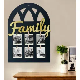 art street Window Style MDF Family Photo Frame with Golden Acrylic with Clips-picture-20