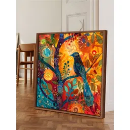 Art Street Yellow & Blue 1 Piece Canvas Birds and Animals Wall Paintings-picture-21