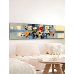 Art Street Yellow & Blue 1 Piece Canvas Floral and Botanical Wall Paintings-picture-24