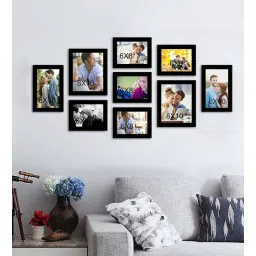 Beatrice Set Of 9 Black Solid Wood Collage Photo Frames-image-26