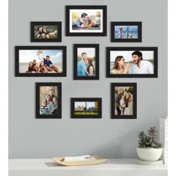 Individual Set Of 9 Black Polyresin Collage Photo Frames-image-27