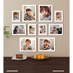 White Synthetic Wood (Set of 10) Photoframes by Art Street-picture-32
