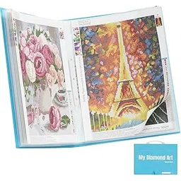 ARTDOT A3 Storage Book for Diamond Painting Kits, Diamond Art Portfolio Folder with 30 Pocket Slevees Protectors-picture-16