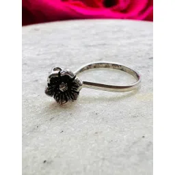 Arte Jewels 925 Oxidised Silver Clip On Nose Pin for Women-picture-38