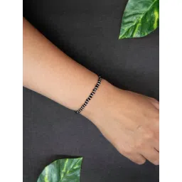 Arte Jewels 925 Sterling Silver Black Beads Bracelet for Women & Girls-picture-22