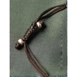 Arte Jewels 925 Sterling Silver Black Thread Charms Anklet for Women-picture-26