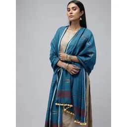 ArtEastri Striped Jamdani Pure Cotton Dupatta-picture-38