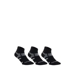 Artengo by Decathlon Black & Grey Cotton Textured Socks Pack of 3 ( UK 2.5-5 EU35-38 )-picture-27