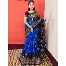 ARTFUL THREADS Ethnic Motifs Pure Cotton Sambalpuri Saree-picture-39