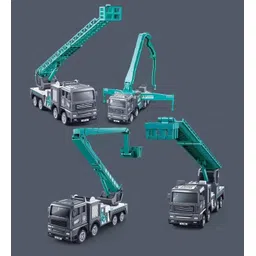 arthasya Die Cast Car Model Ladder Truck Cement Pump-picture-12