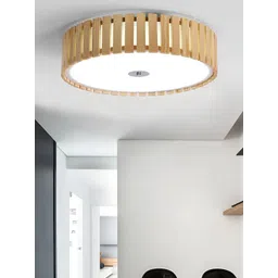 Artica Brown & White Textured Contemporary Ceiling Lamp image 1