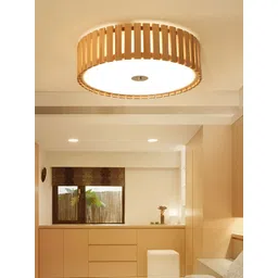 Artica Brown & White Textured Contemporary Ceiling Lamp image 2