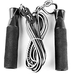 ARTINO Adjustable Ball Bearing Skipping Rope For Men, Women, Boy, Girl, Junior, Senior Fitness Skipping Rope Black-picture-27