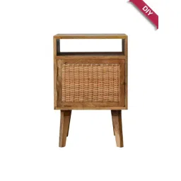 Artisan Furniture Knit Solid Brown Mango Wood Side Table-picture-27