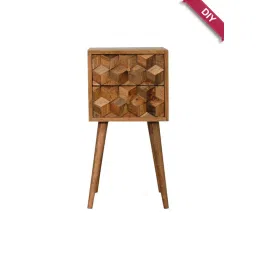 Artisan Furniture Solid Brown Mango Wood 2 Drawer Side Table-picture-22