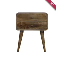 Artisan Furniture Solid Brown Mango Wood Side Table Grey Finish-picture-37