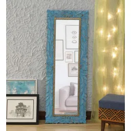 artisans rose Blue Mango Wood Mastery Floor Mirror-picture-37