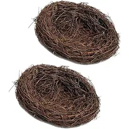 ARTISOUL® 2 Pieces 20Cm Handmade Vine Bird Nest House Nature Craft Holiday Decoration | Yard, Garden & Outdoor Living | Bird & Wildlife Accessories | Birdhouses-picture-23