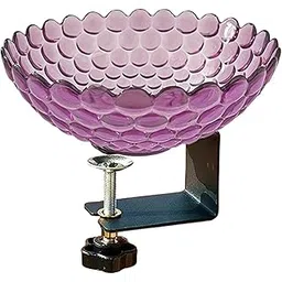 ARTISOUL® Deck Mounted Bird Bath Decor Balcony Railing Birdbath for Yard Patio Outdoor Purple | Yard, Garden & Outdoor Living | Bird & Wildlife Accessories | Birdbaths-picture-22