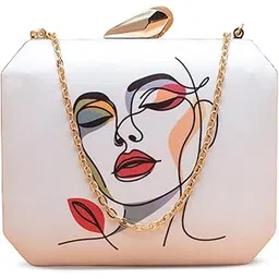 artklim Abstract Art Portrait Printed Clutch-picture-46