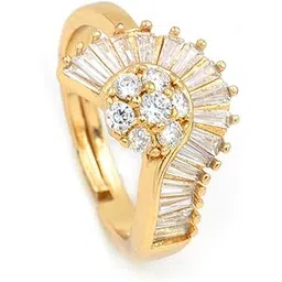 artklim Gold-Plated Elegance Anti-Tarnish Adjustable Ring for Women-picture-54