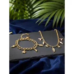 ARTKLIM Gold-plated Stainless Steel Western Necklace And Bracelet-picture-37