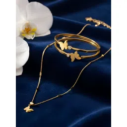 ARTKLIM Gold-plated Stainless Steel Western Necklace And Bracelet-picture-38