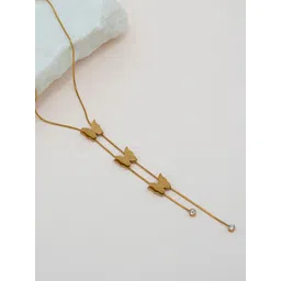 ARTKLIM Gold-Plated Stones-Studded Butterfly Long Necklace image 2