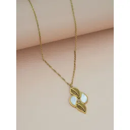 ARTKLIM Stainless Steel Gold-Plated Quirky Pendant With Chain-picture-17