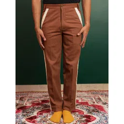 ARTLESS Men Tailored Tapered Fit Cotton Twill Trousers-picture-33