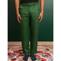 ARTLESS Men Tailored Tapered Fit Hemp Trousers-picture-37