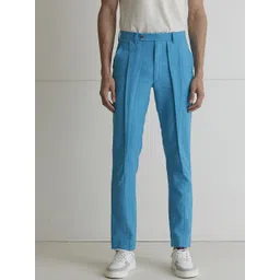 ARTLESS Men Tailored Tapered Fit Pleated Hemp Trousers-picture-29