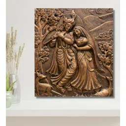 artociti Bronze Radha Krishna 3D Wall Mask-picture-48