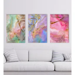 artociti The Islamic Item Multicolour Canvas Framed Art Panels Set of 3-picture-40