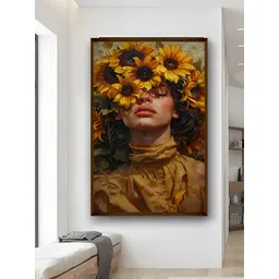 Artsense Yellow & Green Canvas Abstract Wall Paintings-picture-15