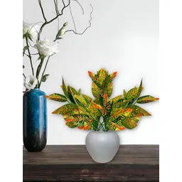 ARTSY Green & Orange Maple Artificial Plant With Pot-picture-14
