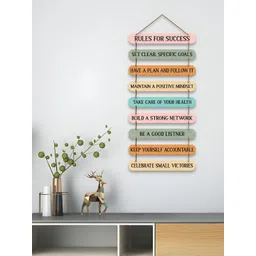 ArtVibes Pink & Green Printed Wooden Wall Hangings-picture-22
