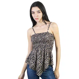 ARTYSKA Animal Print Crepe Top-picture-40