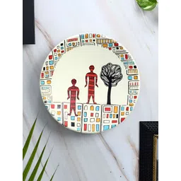 ARTYSTA BEAUTIFYING LIVES Off White & Red Future World Wall Plate-picture-11