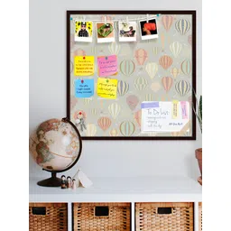 ArtzFolio Brown & Beige Air Balloons Printed Wooden Bulletin Board-picture-15