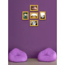 ArtzFolio Gold Toned 5 Pieces Wooden Wall Photo Frames-picture-16