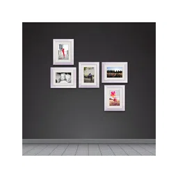 ArtzFolio White 5 Pieces Wooden Wall Photo Frames-picture-12
