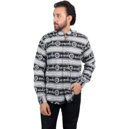 aruati Men Mandarin Collar Printed Shirt-picture-11