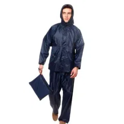 ARUMART Blue Color Solid Men's Rain Suit image 1