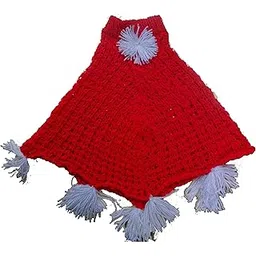 aruna handloom Hand Knitted Crochet Ponchu Stylish Design for Baby Girls, Designed ponchu for Girls (grey, 2-3 Years)-picture-11