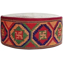 aruna Men's and Women's Woollen Himachali Kullu Patti Topi (Black , 8)-picture-24