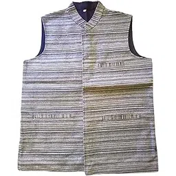 aruna kullu handloom Men's Woolen KULLU Patti Tweed Bandhgala Nehru Jacket Waistcoat pure angora wool black & grey-picture-12