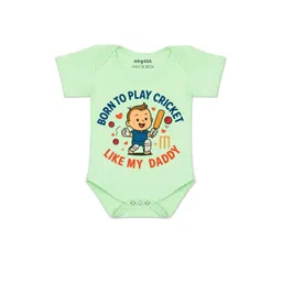 arvesa Born To Play Cricket Printed Romper-picture-45