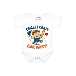 arvesa Cricket Crazy Like Daddy Printed Romper-picture-57