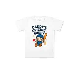 arvesa Daddy Cricket Buddy Printed Kids Tshirt-picture-25